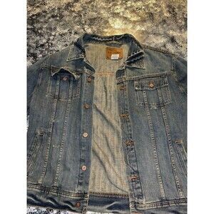 Arizona Jean Co Men's Denim Jean Jacket distressed Blue XL
